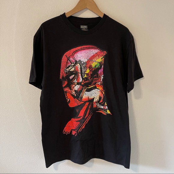 Marvel Dead Pool In Your Head Unicorn Graphic Crewneck Short Sleeve Tee-Large - Picture 2 of 7